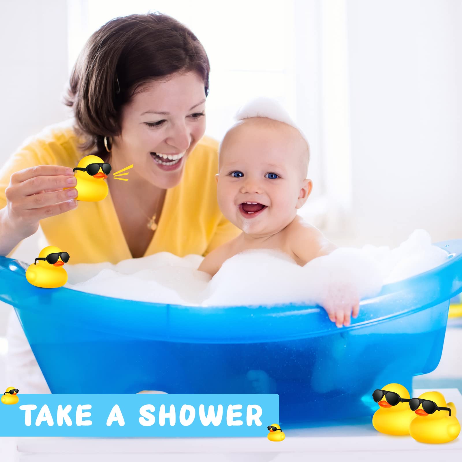 1-100pcs Yellow Mini Rubber Du - Rubber Duck Bath incelemesi ve fiyatı