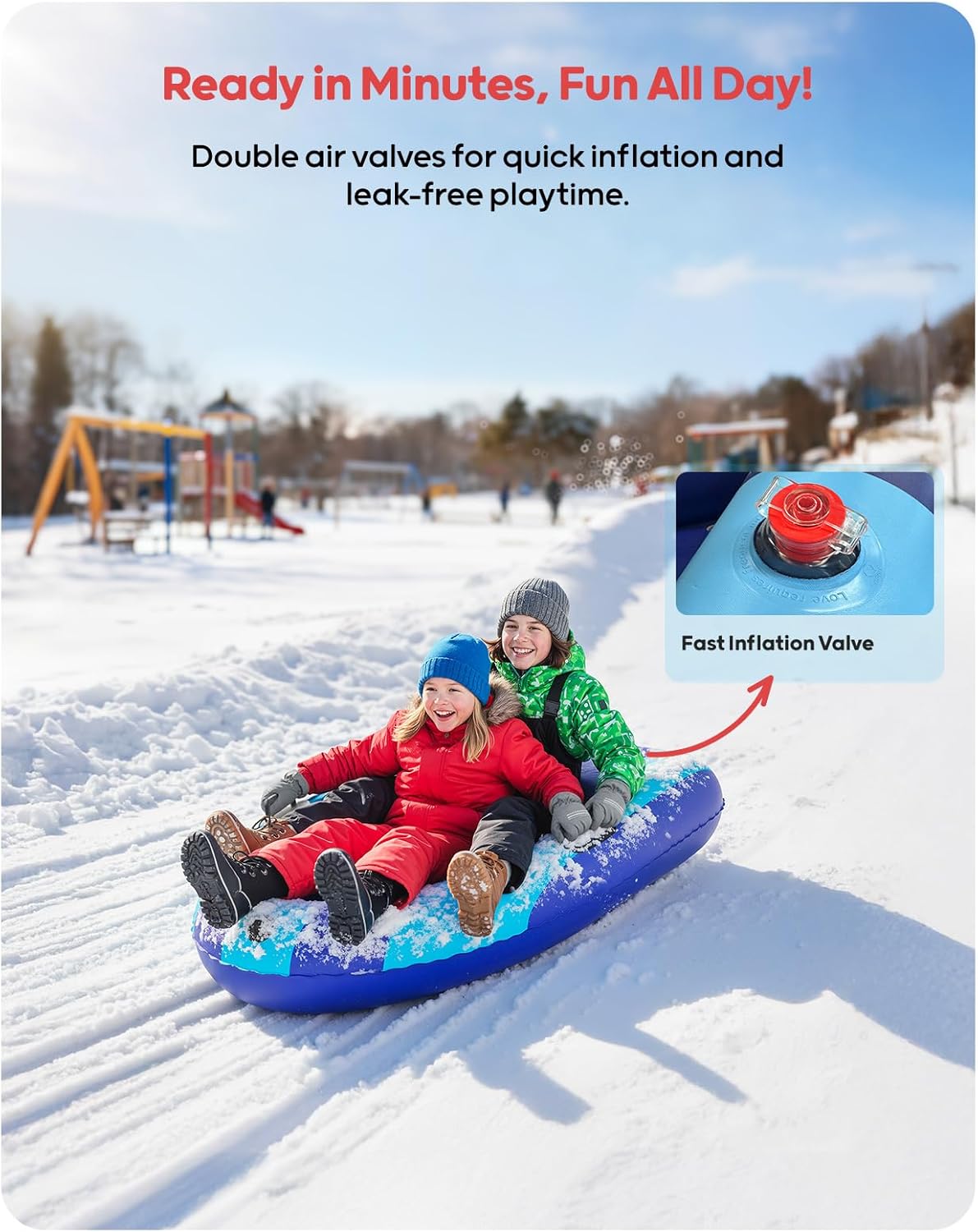 QPAU Inflatable PVC Snow Sled  - Kids Toys Kids Toys incelemesi ve fiyatı