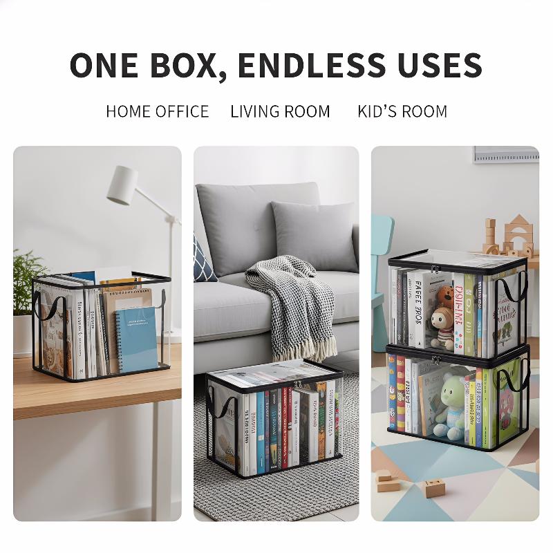 Clear PVC Storage Box Flip Top - Kids Toys Top View incelemesi ve fiyatı