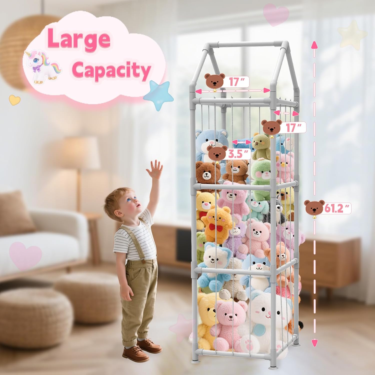 Stuffed Animal Storage with Su - Kids Toys Kids Toys incelemesi ve fiyatı