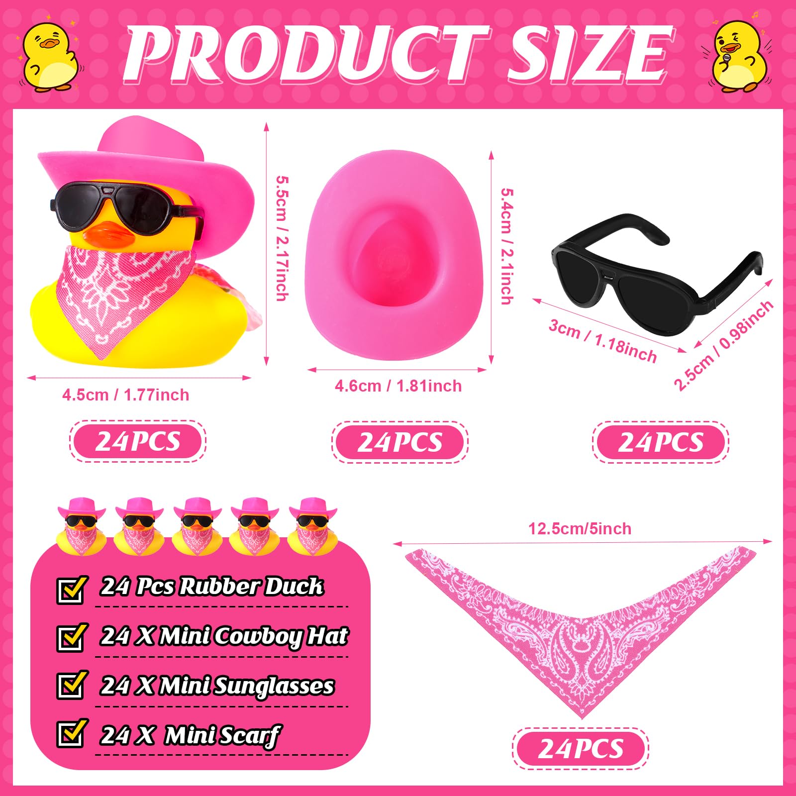 24 Set Cowboy Rubber Ducks wit - Rubber Duck Bath incelemesi ve fiyatı