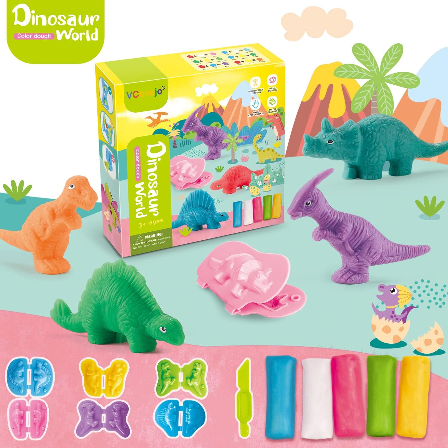 Dinosaur Color Dough Toys Set  - Kids Toys Kids Toys incelemesi ve fiyatı