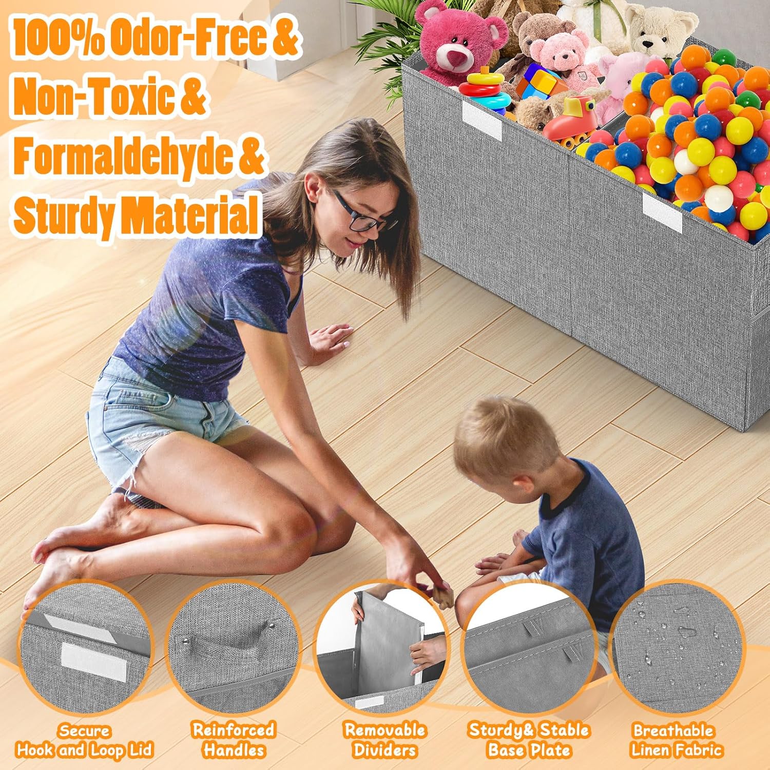 Large Toy Storage Box with Lid - Kids Toys Kids Toys incelemesi ve fiyatı