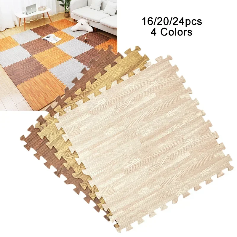 24/20Pcs Wood Grain EVA Foam F - Kids Yoga Toys incelemesi ve fiyatı