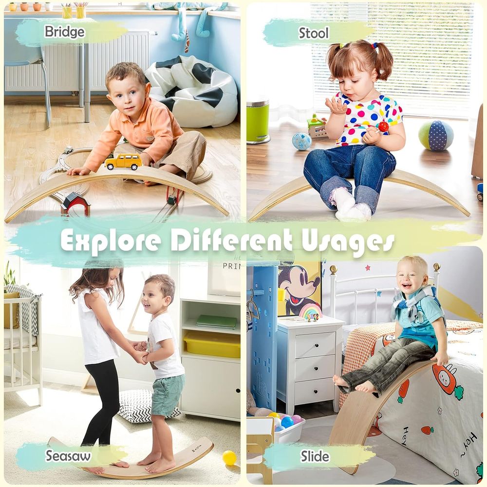 35 Wooden Balance Board for Ki - Kids Yoga Toys incelemesi ve fiyatı